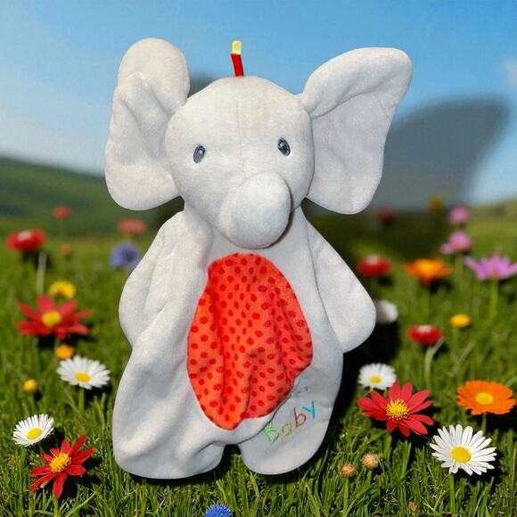 Gund Baby Lovey Elephant Plush Flappy Activity Hello Security Blanket Nursery - Picture 10 of 10